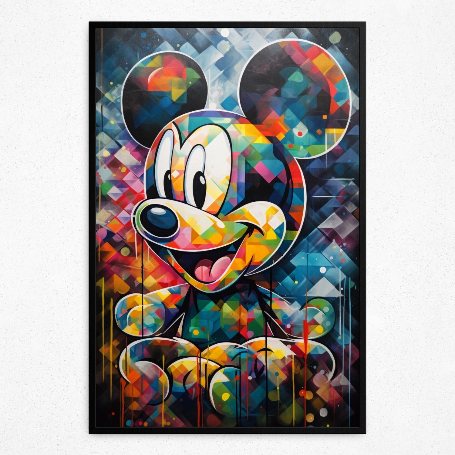 Geometric Mouse Melody - Framed